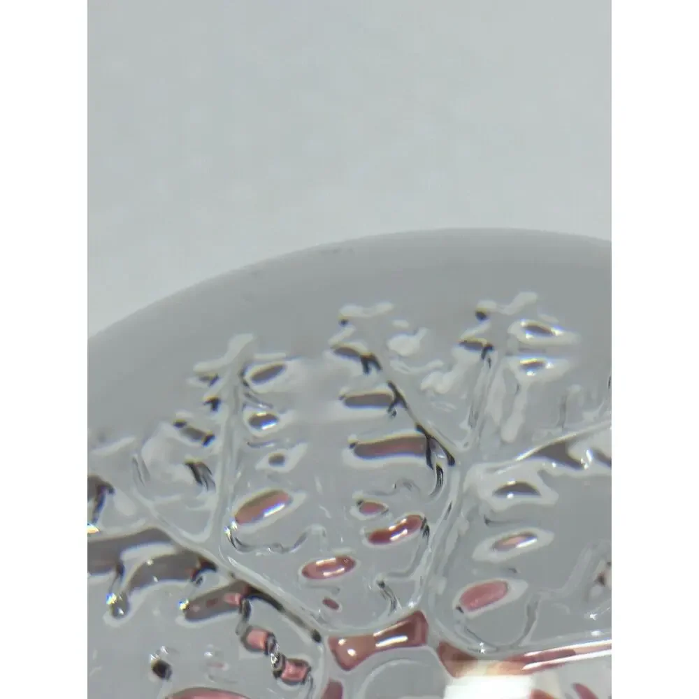 LEAD CRYSTAL Echt Bleikristall 24% PBO Snowflake‎ Bubble Dome Paperweight
